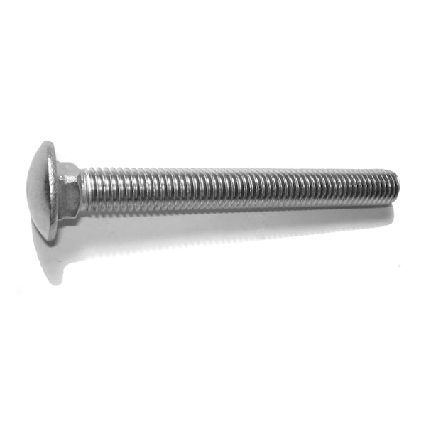 Carriage Bolt, Square Neck, 13 (Coarse), 4-1/2 in L, 18-8 Stainless Steel, 3 PK